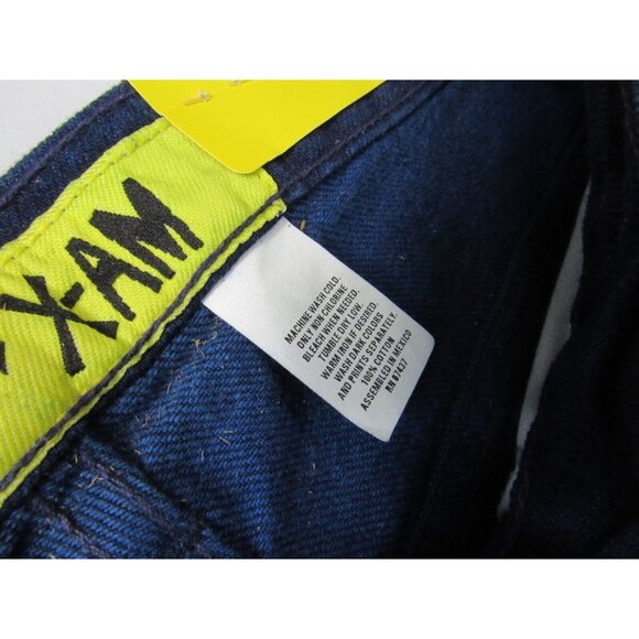 Vintage X-AM Blue Denim Hip Hop Old School Jeans USA Made 34X30 90s Big Baggy - Picture 4 of 9